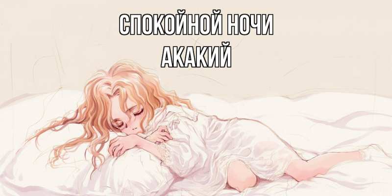 Картинка Спокойной ночи, Акакий