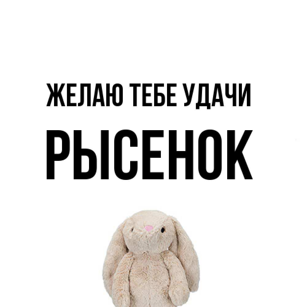 Открытка на каждый день с именем, рысенок Желаю тебе удачи сайт создаватель открыток Прикольная открытка с пожеланием онлайн скачать бесплатно 