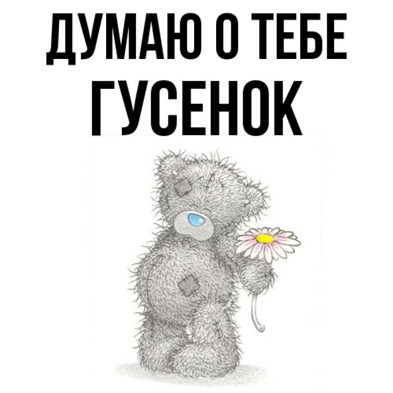 Картинка Думаю о тебе, гусенок