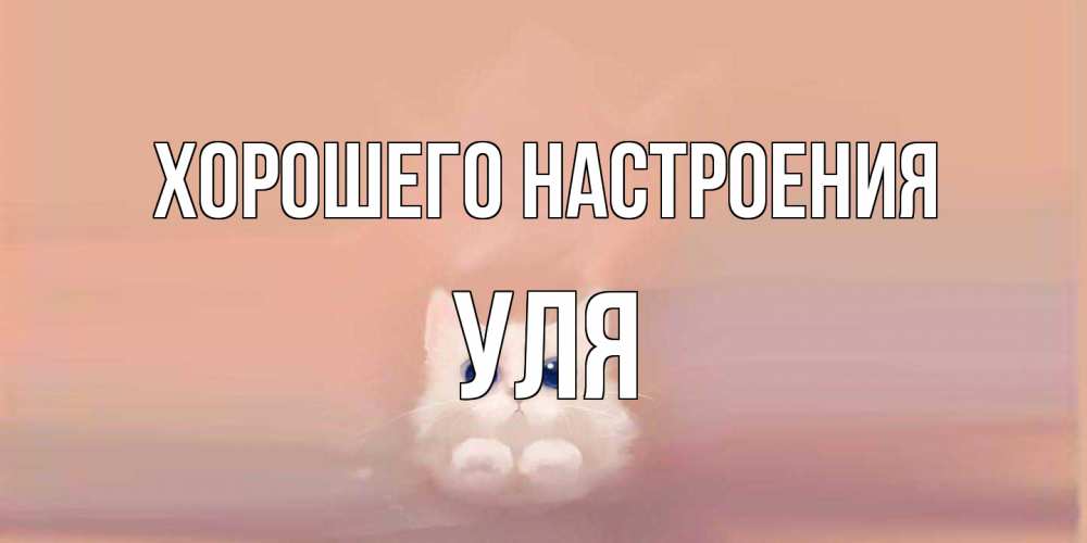 Открытка на каждый день с именем, Уля Хорошего настроения кошка Прикольная открытка с пожеланием онлайн скачать бесплатно 