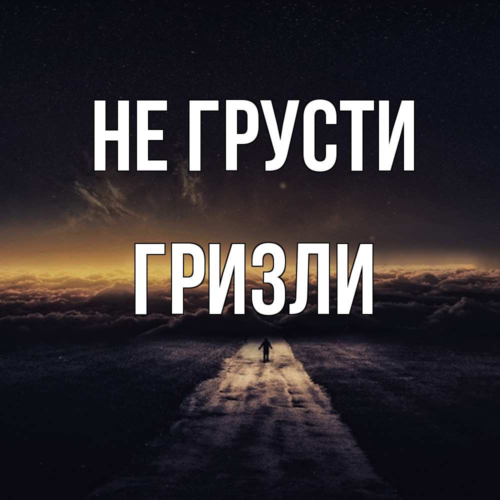 Открытка на каждый день с именем, Гризли Не грусти дорога в никуда Прикольная открытка с пожеланием онлайн скачать бесплатно 