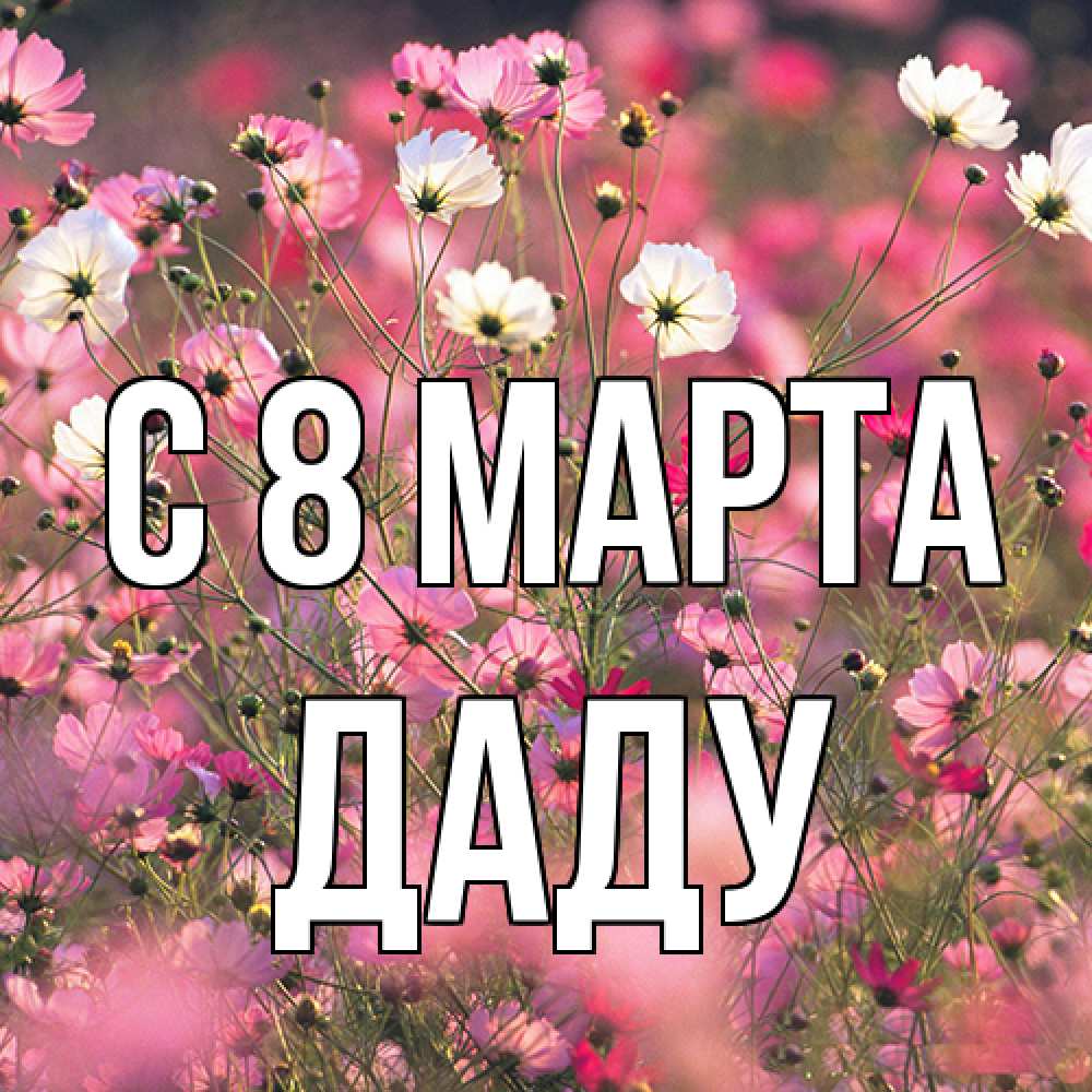 Открытка на каждый день с именем, Даду C 8 МАРТА красиво 1 Прикольная открытка с пожеланием онлайн скачать бесплатно 