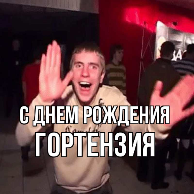 Картинка С днем рождения, Гортензия