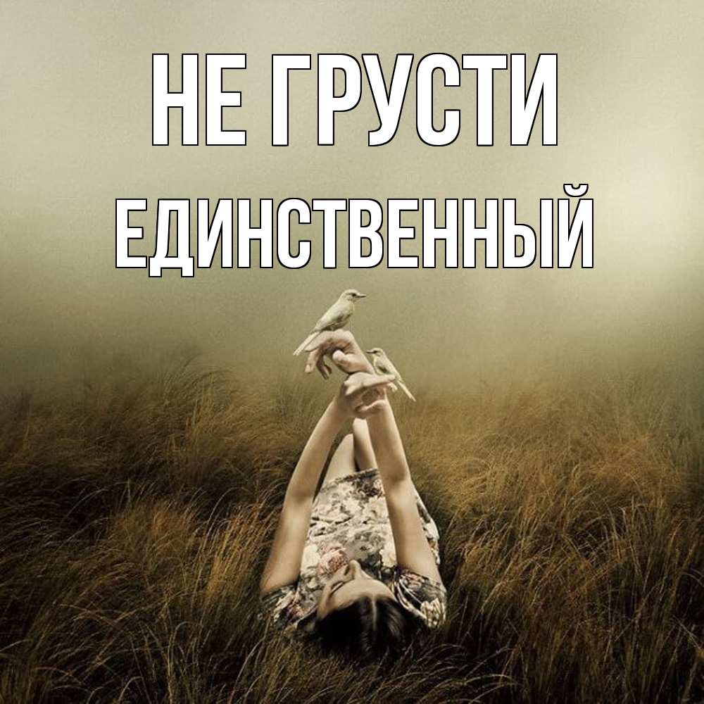 Открытка на каждый день с именем, Единственный Не грусти поле и туман Прикольная открытка с пожеланием онлайн скачать бесплатно 