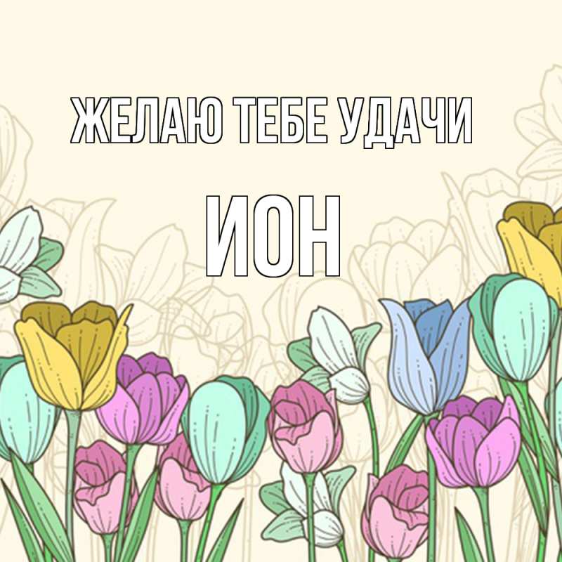 Картинка Желаю тебе удачи, Ион