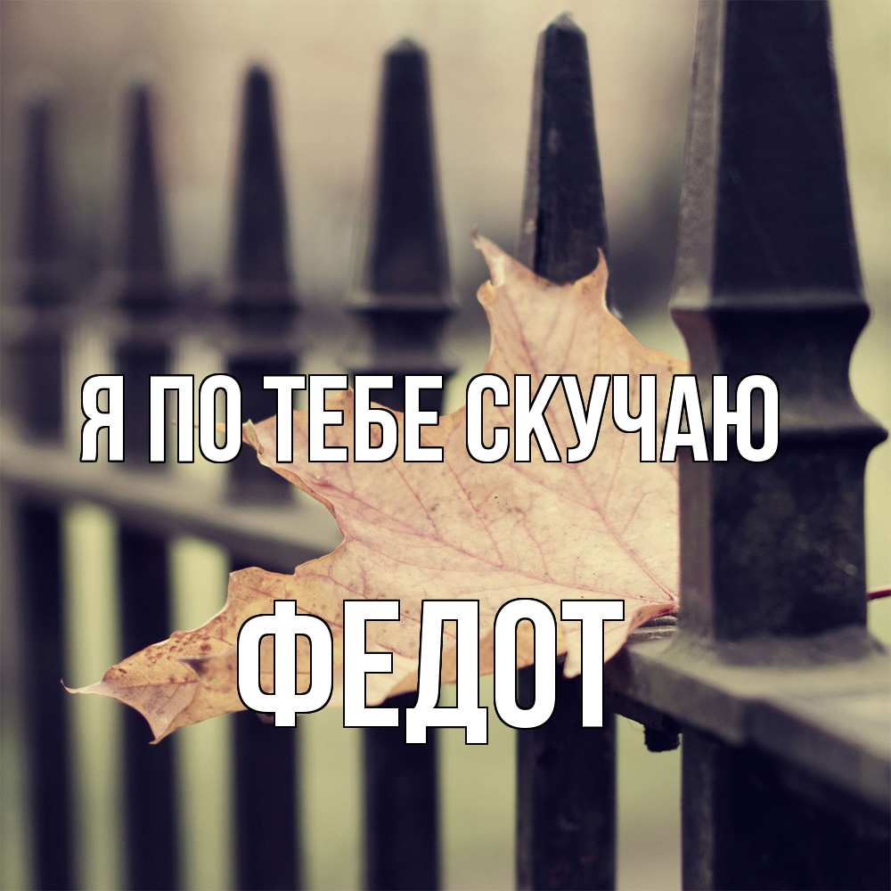 Открытка на каждый день с именем, Федот Я по тебе скучаю очень скучно Прикольная открытка с пожеланием онлайн скачать бесплатно 