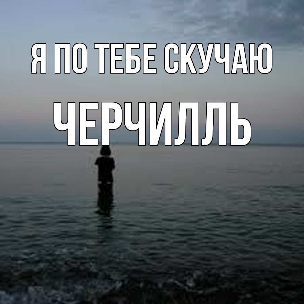 Открытка на каждый день с именем, Черчилль Я по тебе скучаю скука Прикольная открытка с пожеланием онлайн скачать бесплатно 
