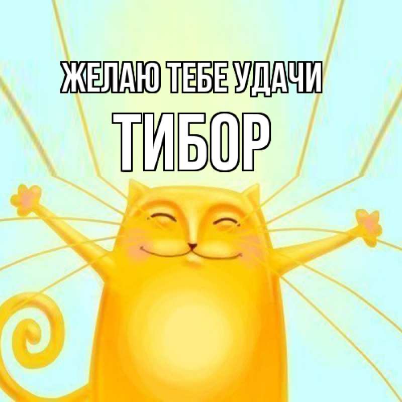 Картинка Желаю тебе удачи, Тибор