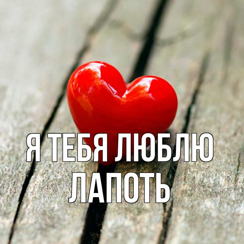 Картинка Я тебя люблю, Лапоть