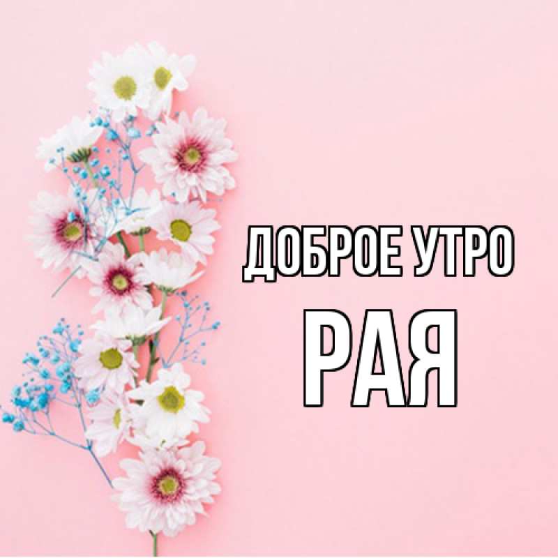 Картинка Доброе утро, Рая