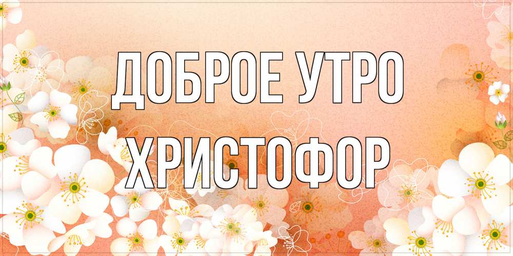 Открытка на каждый день с именем, Христофор Доброе утро доброе утро с цветами Прикольная открытка с пожеланием онлайн скачать бесплатно 