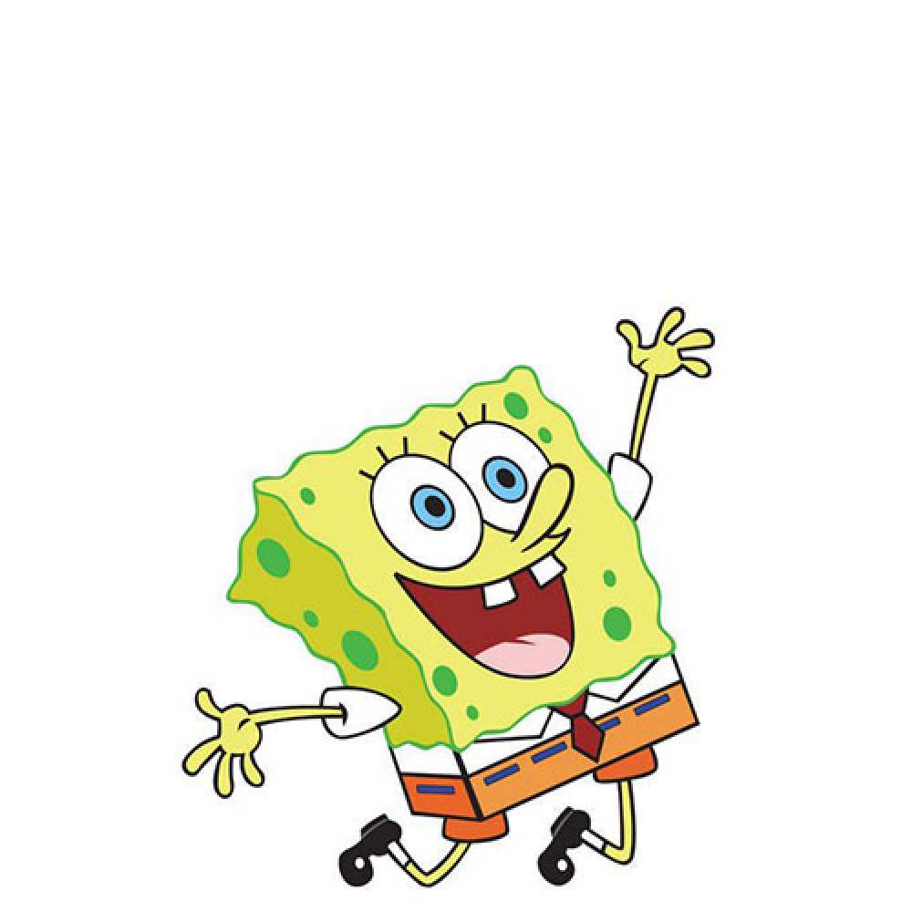 Открытка на каждый день с именем, Дурашка Привет губка боб в прыжке Прикольная открытка с пожеланием онлайн скачать бесплатно 