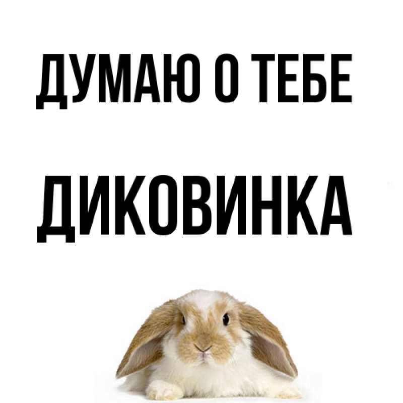 Картинка Думаю о тебе, Диковинка