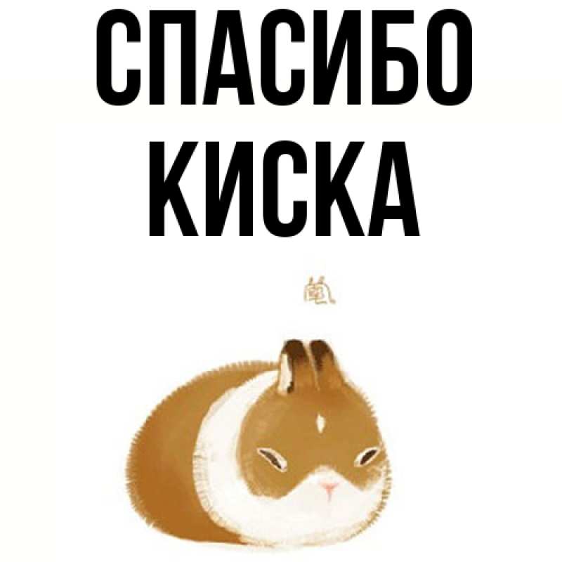 Картинка Спасибо, Киска