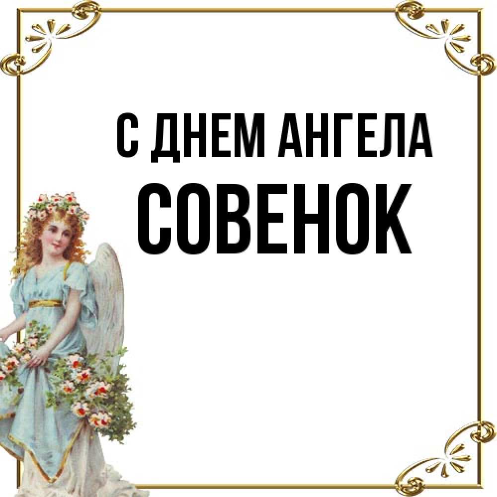 Открытка на каждый день с именем, совенок С днем ангела с именинами от девушки ангела Прикольная открытка с пожеланием онлайн скачать бесплатно 