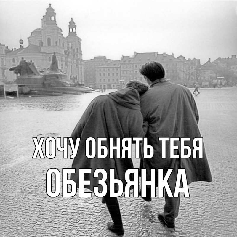 Картинка Хочу обнять тебя, Обезьянка