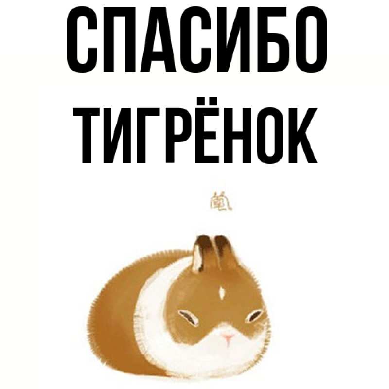 Картинка Спасибо, Тигрёнок