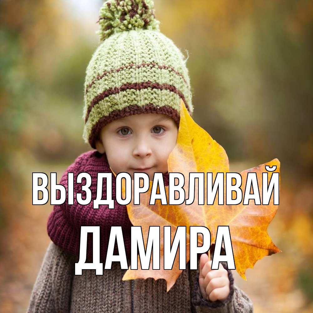 Открытка на каждый день с именем, Дамира Выздоравливай дышим свежим воздухом Прикольная открытка с пожеланием онлайн скачать бесплатно 
