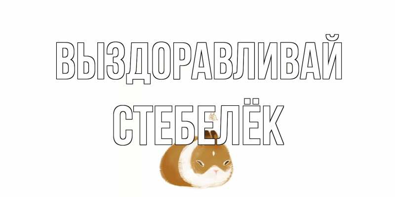 Картинка Выздоравливай, Стебелёк