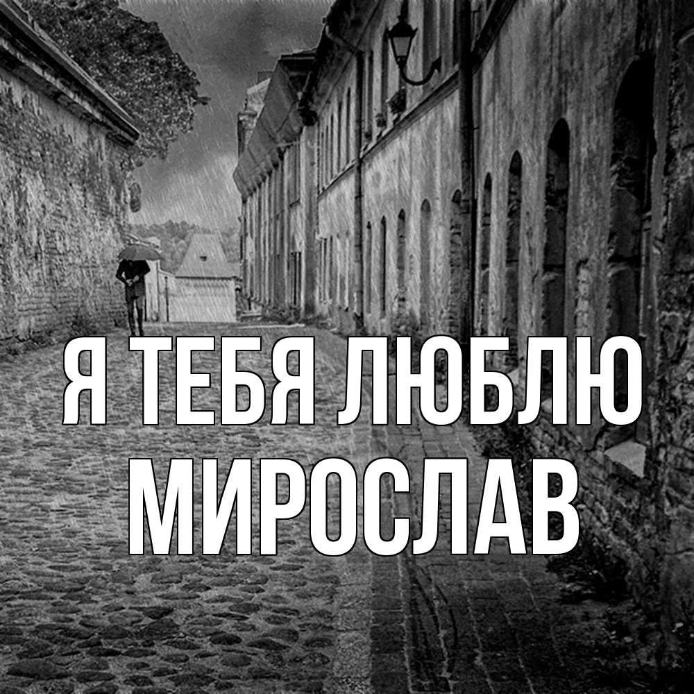 Открытка на каждый день с именем, Мирослав Я тебя люблю зонт Прикольная открытка с пожеланием онлайн скачать бесплатно 
