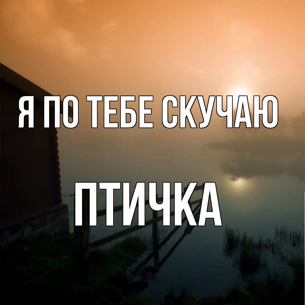 Открытка на каждый день с именем, Птичка Я по тебе скучаю приходи ко мне на чай Прикольная открытка с пожеланием онлайн скачать бесплатно 