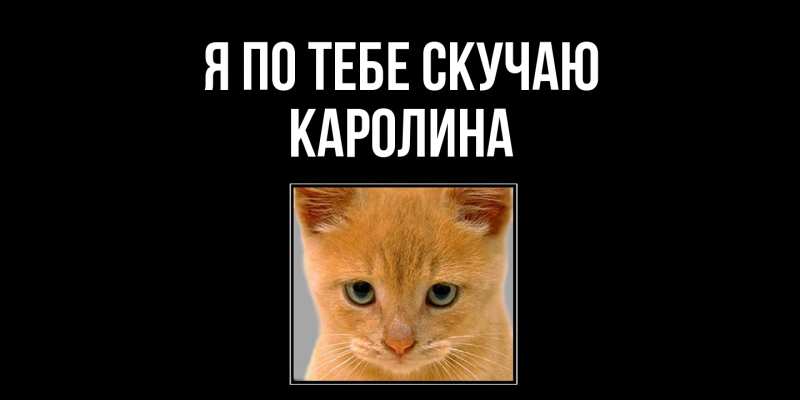 Картинка Я по тебе скучаю, Каролина