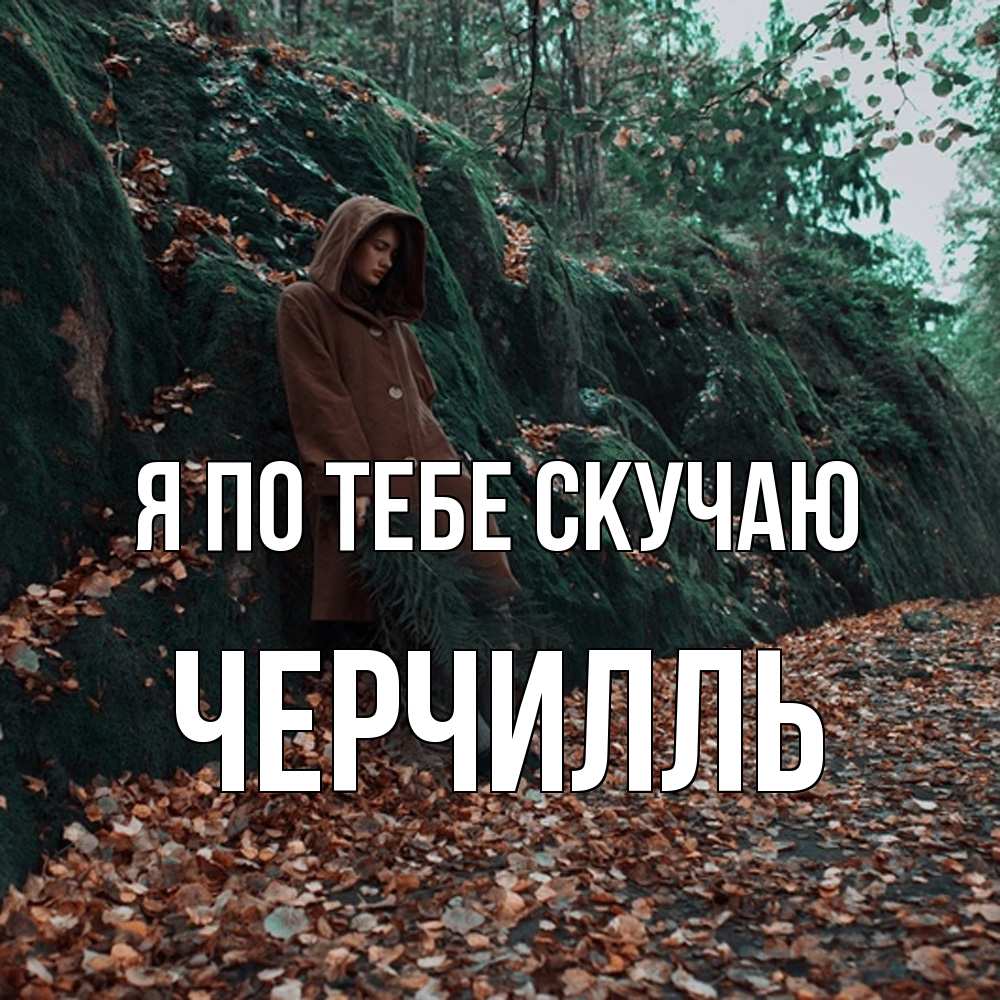 Открытка на каждый день с именем, Черчилль Я по тебе скучаю скука 1 Прикольная открытка с пожеланием онлайн скачать бесплатно 