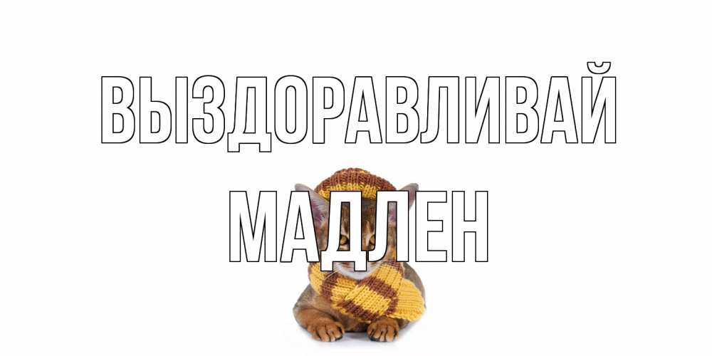 Открытка на каждый день с именем, Мадлен Выздоравливай родные не болейте Прикольная открытка с пожеланием онлайн скачать бесплатно 