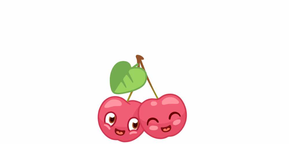 Открытка на каждый день с именем, Smiley С днем Святого Валентина две вишенки пара на 14 февраля Прикольная открытка с пожеланием онлайн скачать бесплатно 