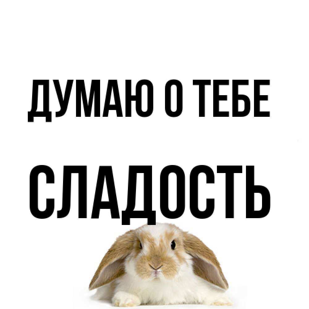 Открытка на каждый день с именем, Сладость Думаю о тебе подписать своими руками онлайн Прикольная открытка с пожеланием онлайн скачать бесплатно 