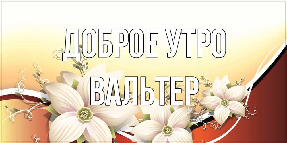 Открытка на каждый день с именем, Вальтер Доброе утро пожелания доброго утра Прикольная открытка с пожеланием онлайн скачать бесплатно 