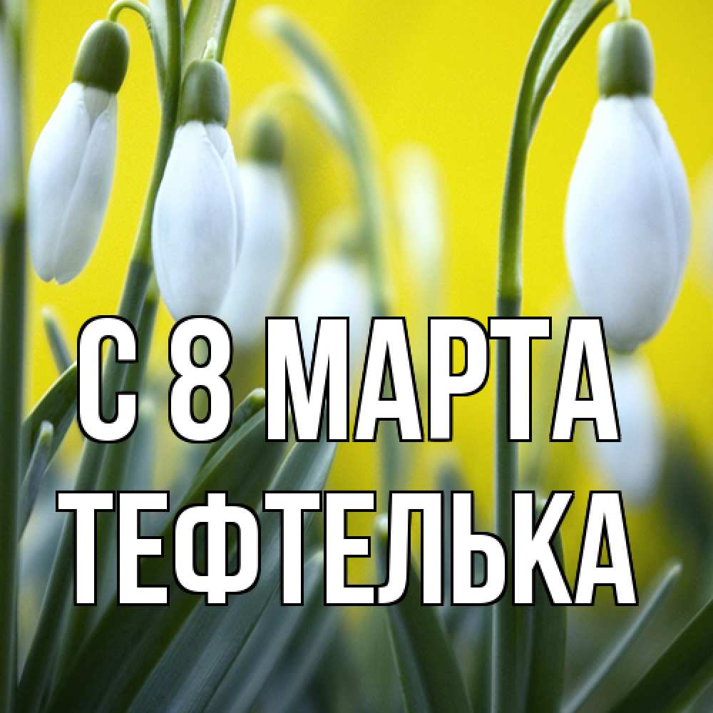 Открытка на каждый день с именем, тефтелька C 8 МАРТА весенние цветы Прикольная открытка с пожеланием онлайн скачать бесплатно 