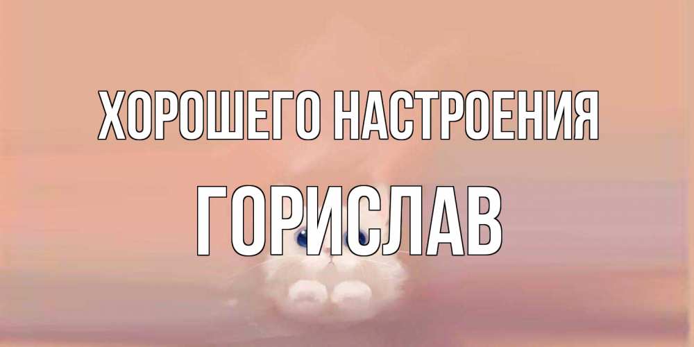 Открытка на каждый день с именем, Горислав Хорошего настроения кошка Прикольная открытка с пожеланием онлайн скачать бесплатно 