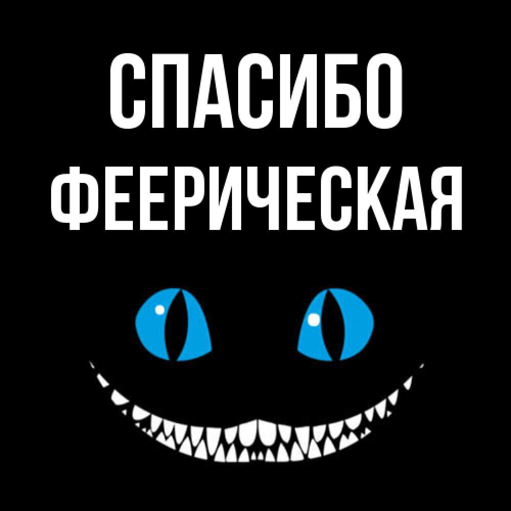 Открытка на каждый день с именем, феерическая Спасибо благодарю от чеширика Прикольная открытка с пожеланием онлайн скачать бесплатно 