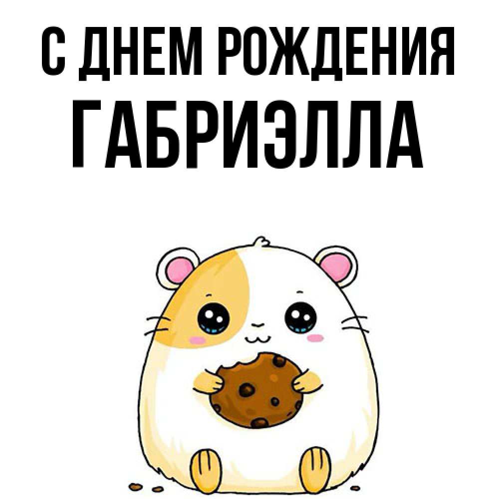 Открытка на каждый день с именем, Габриэлла С днем рождения с днюхой Прикольная открытка с пожеланием онлайн скачать бесплатно 