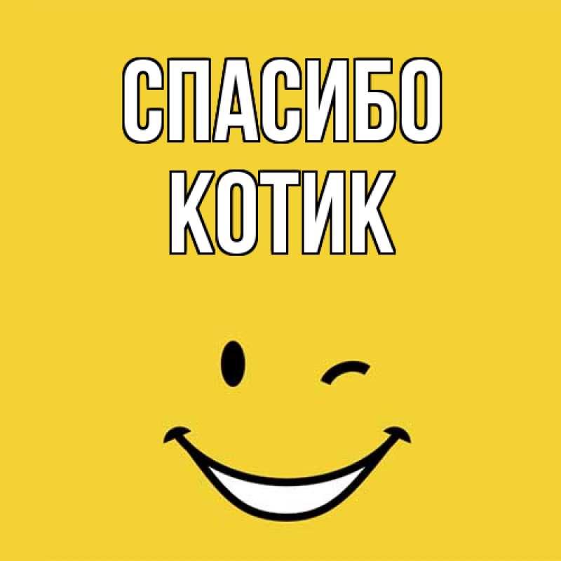Картинка Спасибо, Котик
