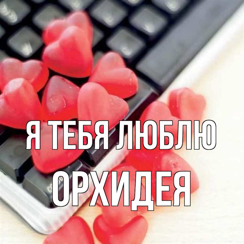 Картинка Я тебя люблю, Орхидея