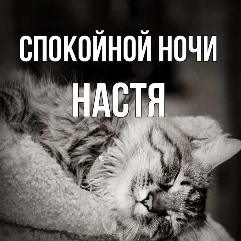 Картинка Спокойной ночи, Настя