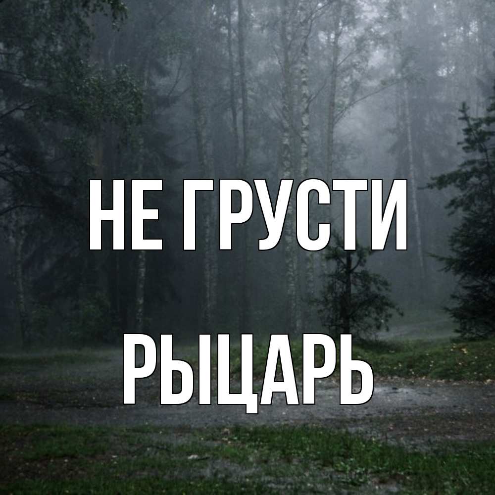 Открытка на каждый день с именем, Рыцарь Не грусти осень Прикольная открытка с пожеланием онлайн скачать бесплатно 