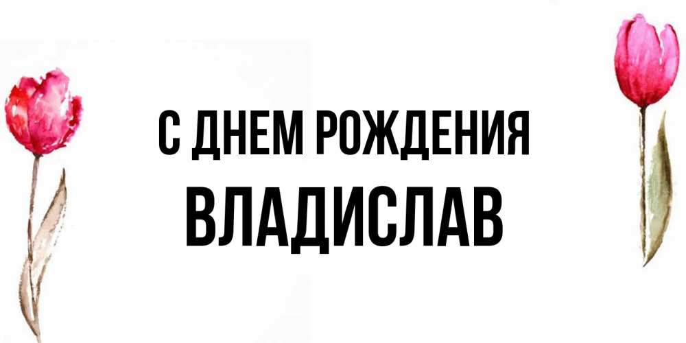 Открытка на каждый день с именем, Владислав С днем рождения открытки акварелью с цветами Прикольная открытка с пожеланием онлайн скачать бесплатно 