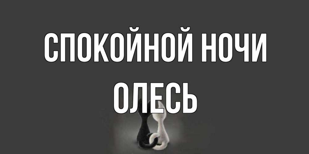 Открытка на каждый день с именем, Олесь Спокойной ночи коты Прикольная открытка с пожеланием онлайн скачать бесплатно 