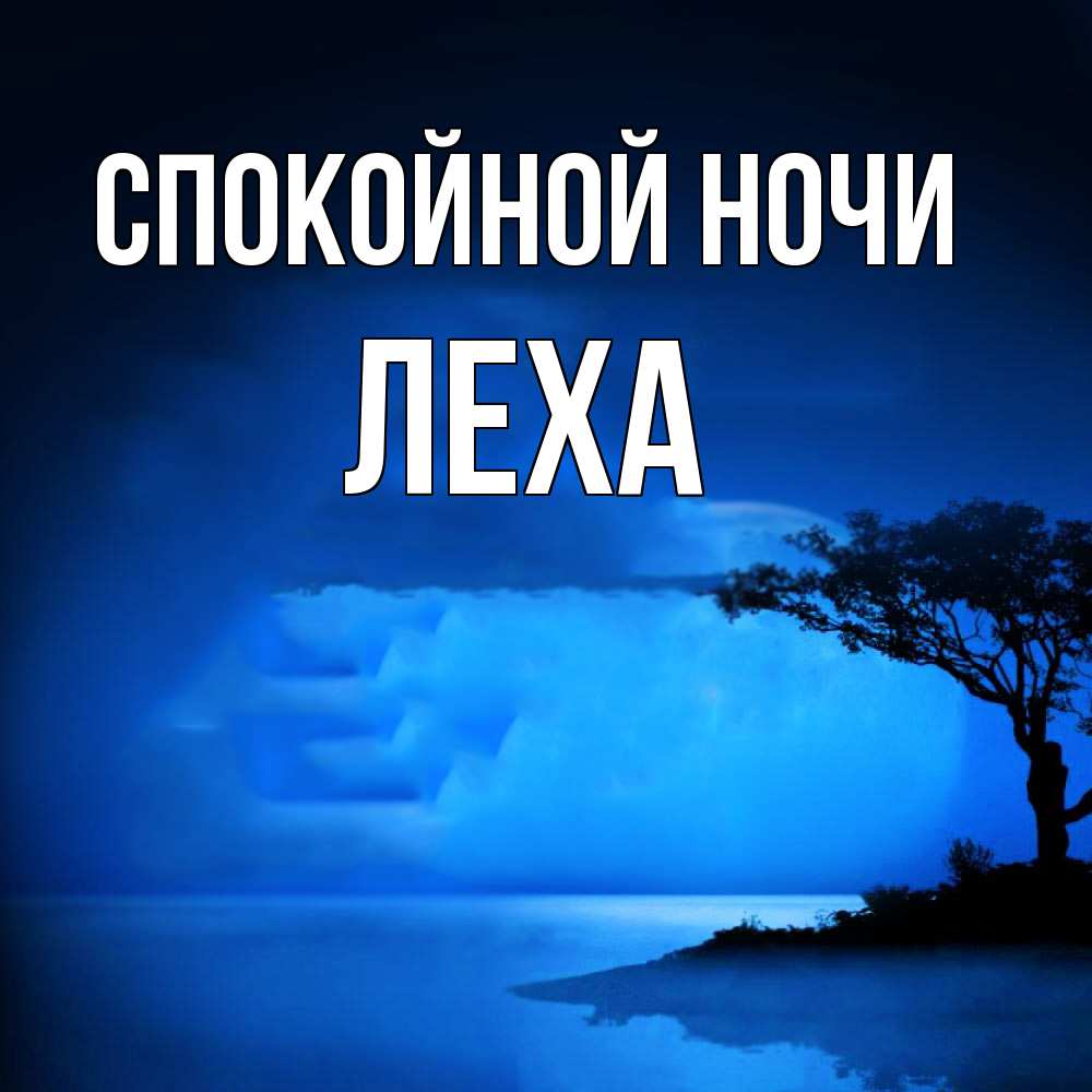 Открытка на каждый день с именем, леха Спокойной ночи ночное побережье Прикольная открытка с пожеланием онлайн скачать бесплатно 