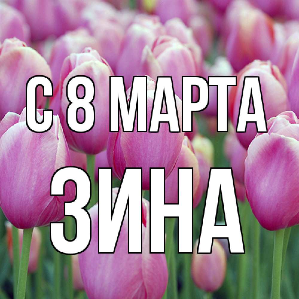 Открытка на каждый день с именем, Зина C 8 МАРТА на международный женский день 3 Прикольная открытка с пожеланием онлайн скачать бесплатно 