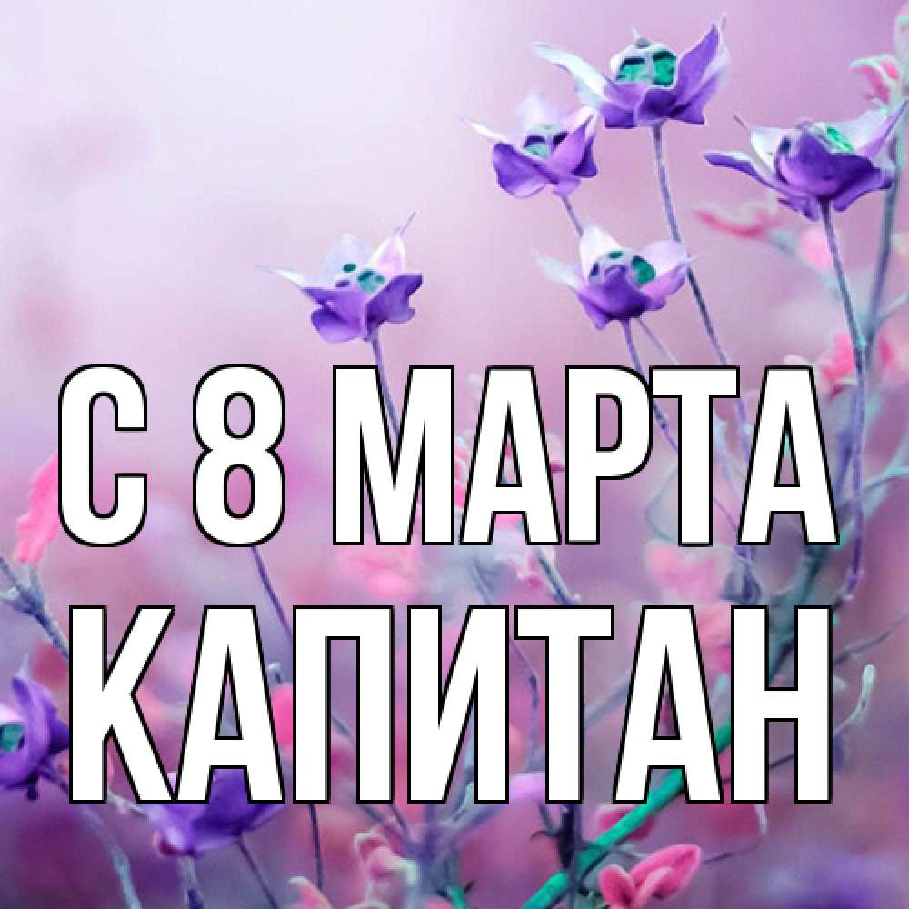 Открытка на каждый день с именем, Капитан C 8 МАРТА международный женский день 2 Прикольная открытка с пожеланием онлайн скачать бесплатно 