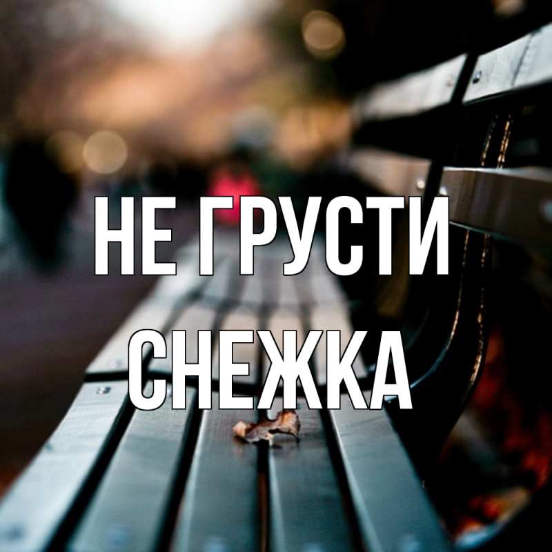 Картинка Не грусти, Снежка