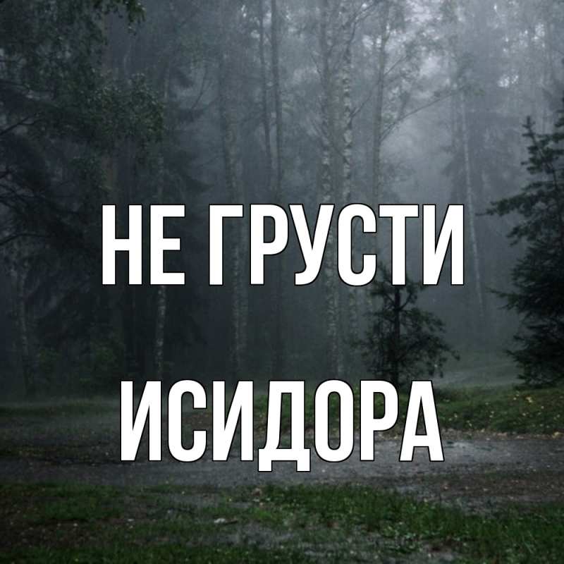 Картинка Не грусти, Исидора