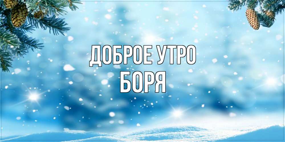 Открытка на каждый день с именем, Боря Доброе утро зимнее доброе утро Прикольная открытка с пожеланием онлайн скачать бесплатно 
