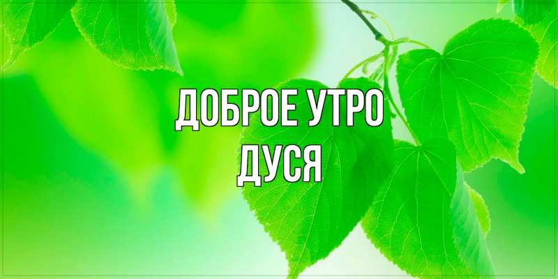 Открытка с именем, Дуся, Доброе утро