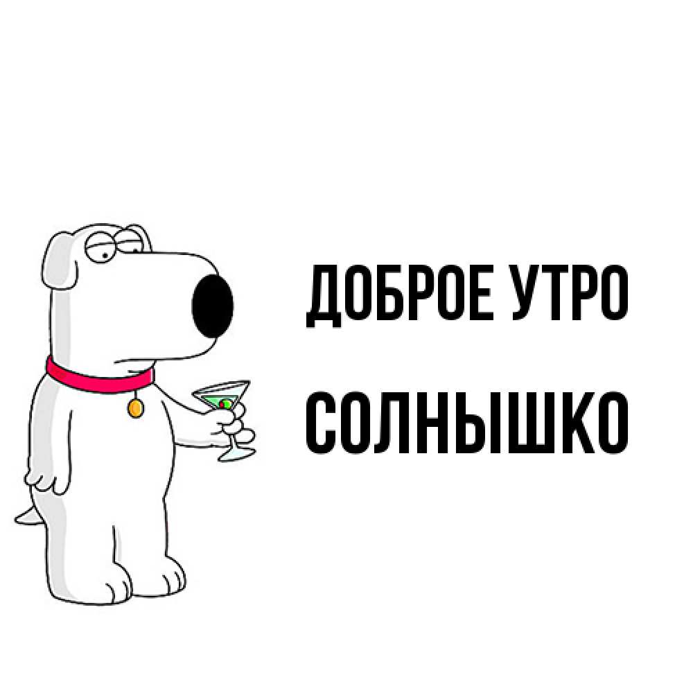 Открытка на каждый день с именем, Солнышко Доброе утро герои мультфильмов белый пес Прикольная открытка с пожеланием онлайн скачать бесплатно 