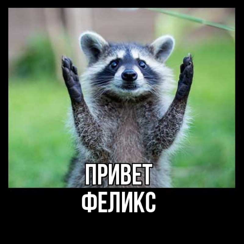 Открытка с именем, Феликс, Привет